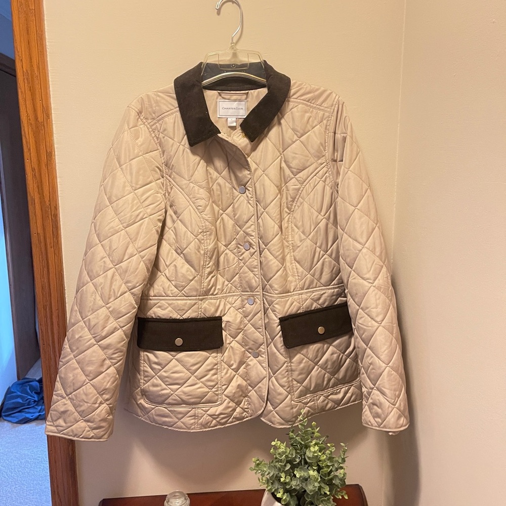 Charter Club Coat Brown/Tan